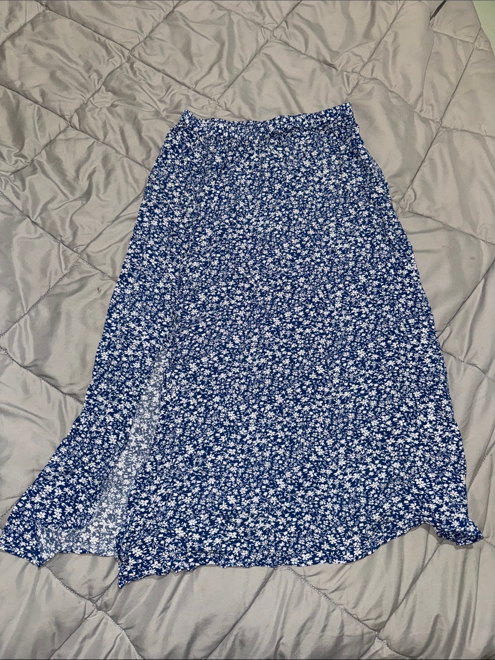 next Blue and White Floral Maxi Skirt